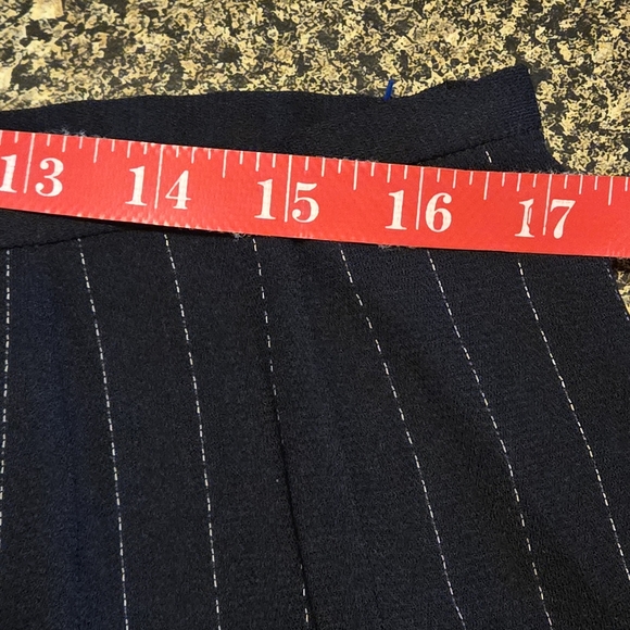 Cynthia Howie for Maggy Boutique Women's 14 Midi Skirt Black w/ White Pinstripes - Picture 11 of 12